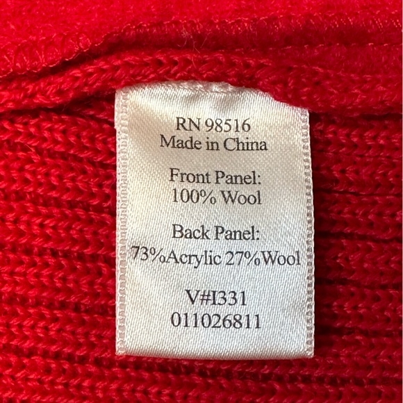 Coldwater Creek Red Wool Hoodie Vest Size XS - Picture 4 of 4